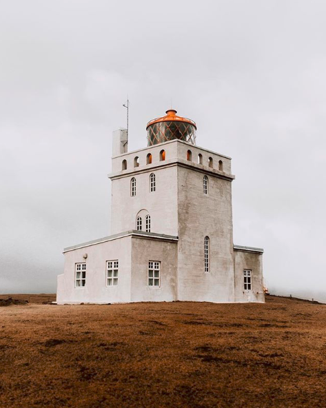 Dyrhólaey Arch Lighthouse Iceland