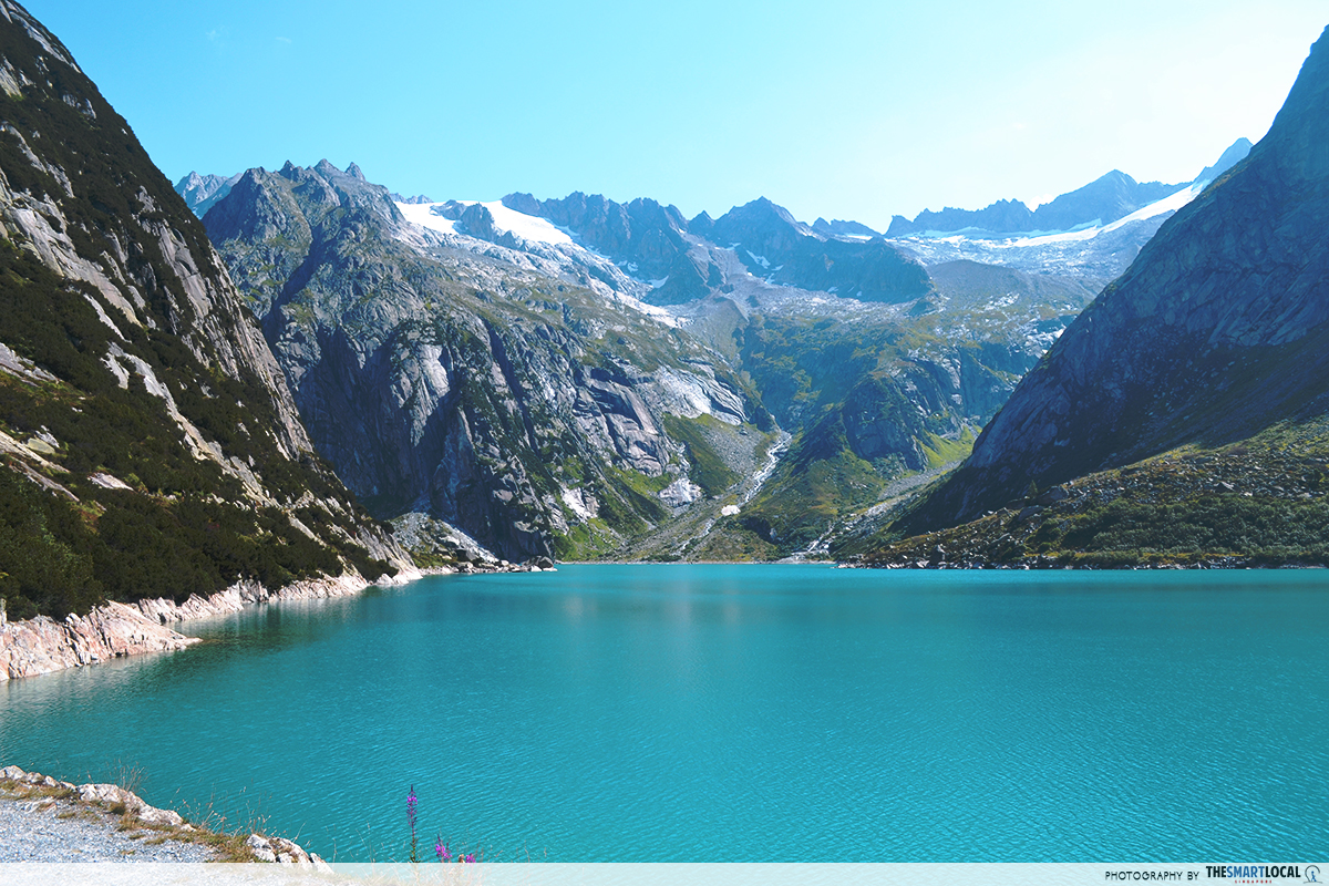 Gelmersee Lake in Switzerland