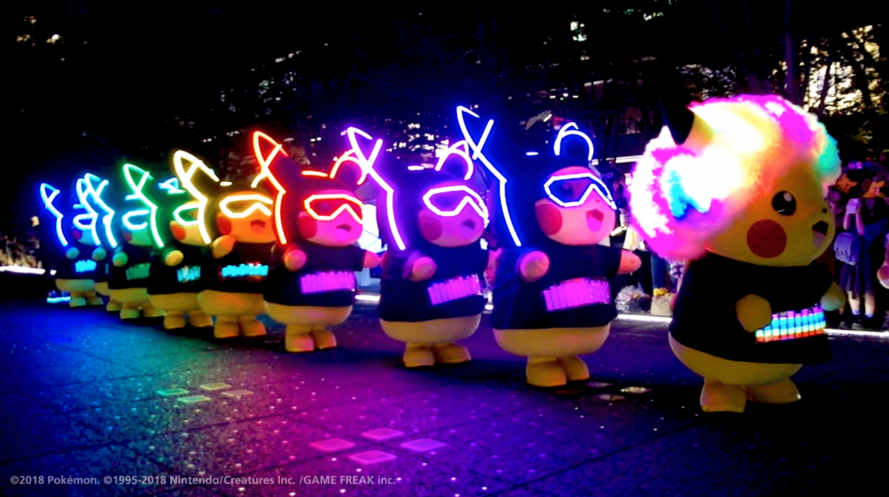pikachu night parade