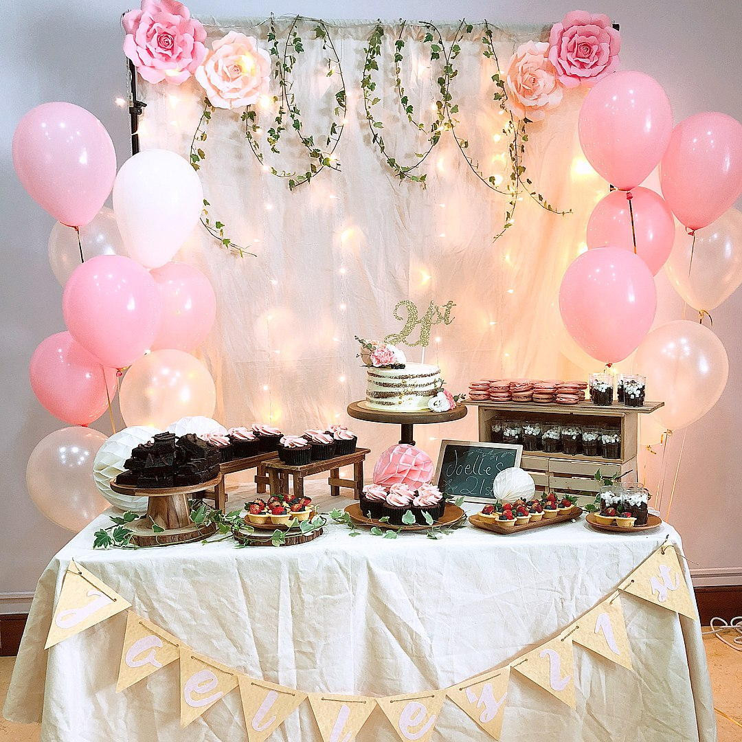 pink dessert table 