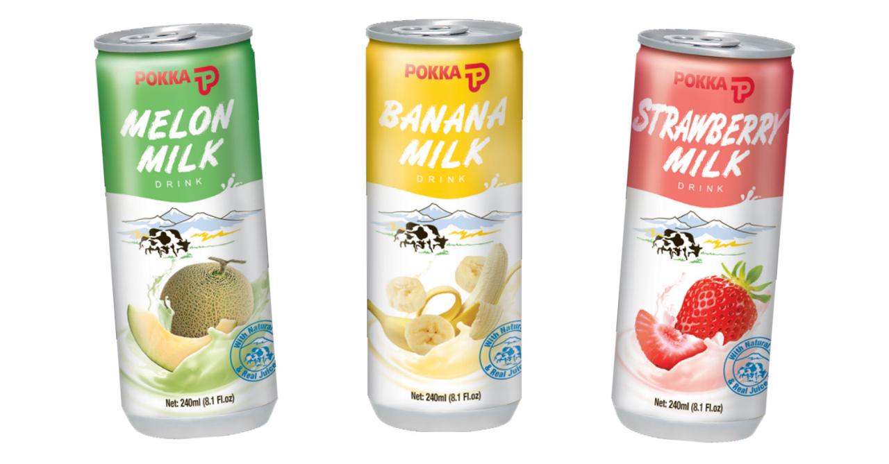 POKKA fruit milk drinks