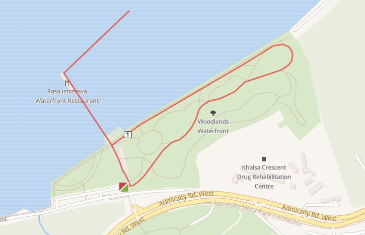 woodlands waterfront park running route map