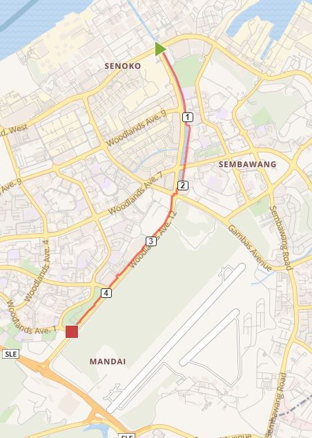 sembawang rivre running route map