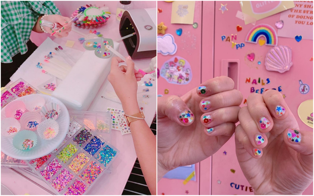 bonnie studio cintage school pink salon shop cafe manicure nails 