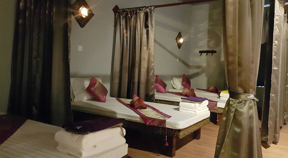 Massage beds setup at Ancient Thai Herbal Spa & Beauty