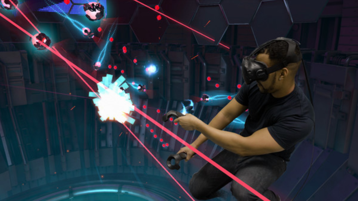 VR laser game at V-Room