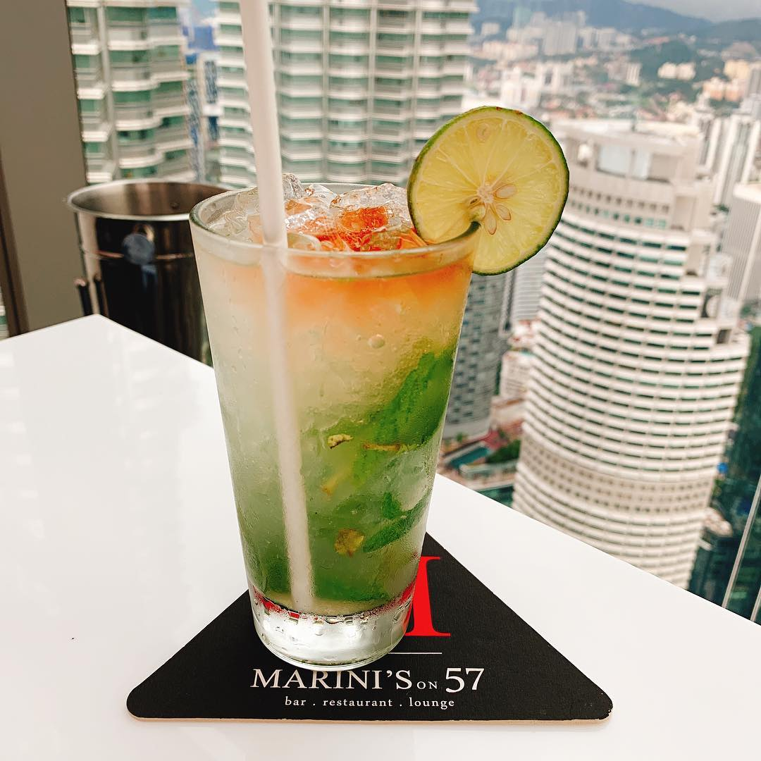best rooftop bars in Kuala lumpur kl cheap drinks city views marini's on 57