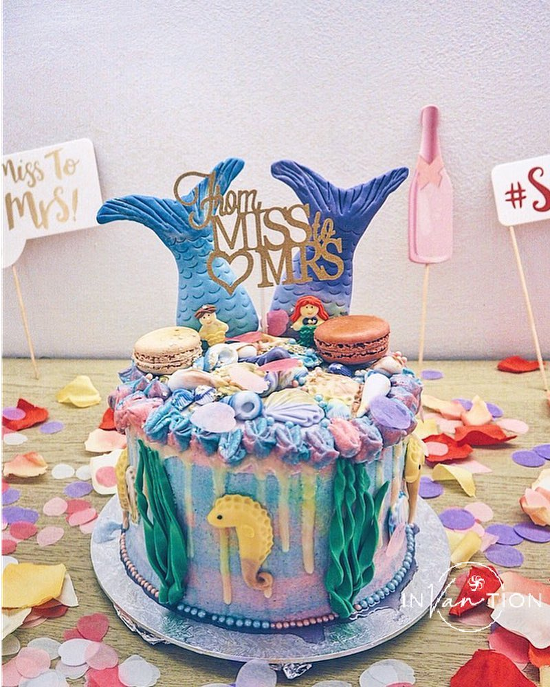 customised birthday cakes home baker singapore invantion mermaid themed cake
