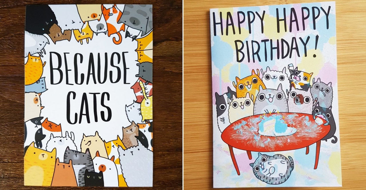 Cat birthday cards