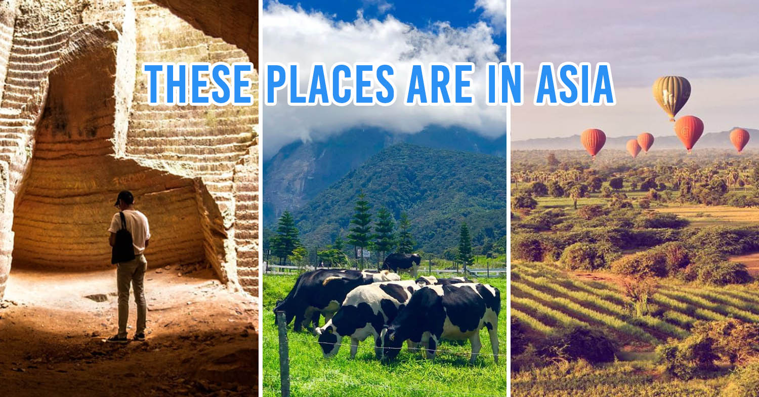 Photo collage of travel destinations in Asia