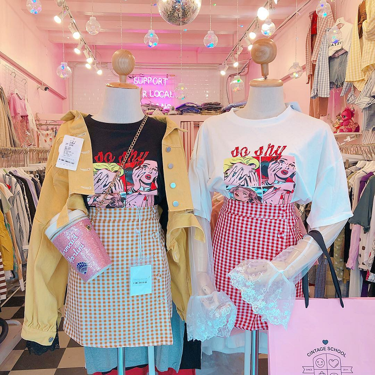 vintage clothes bangkok thailand cintage official pink shops cafes
