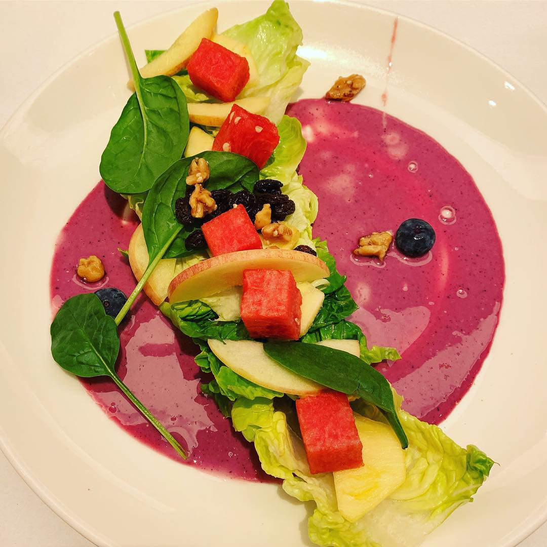 Vegan vegetarian restaurants for dates Revitalising Fruits and Vegetable Salad