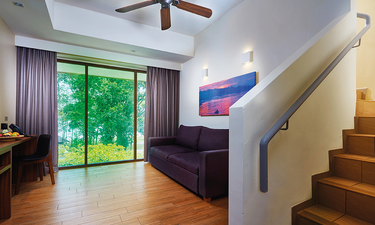 chalets in singapore - D'resort beach cove duplex living room