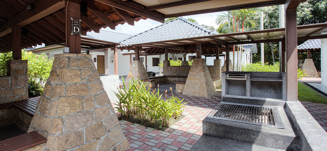 chalets in singapore - CSC Loyang bbq area for garden terrace