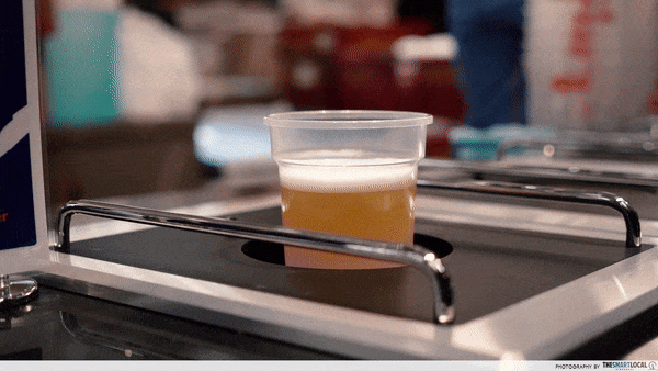 FairPrice Xtra and Unity VivoCity - gif of reverse tap beer