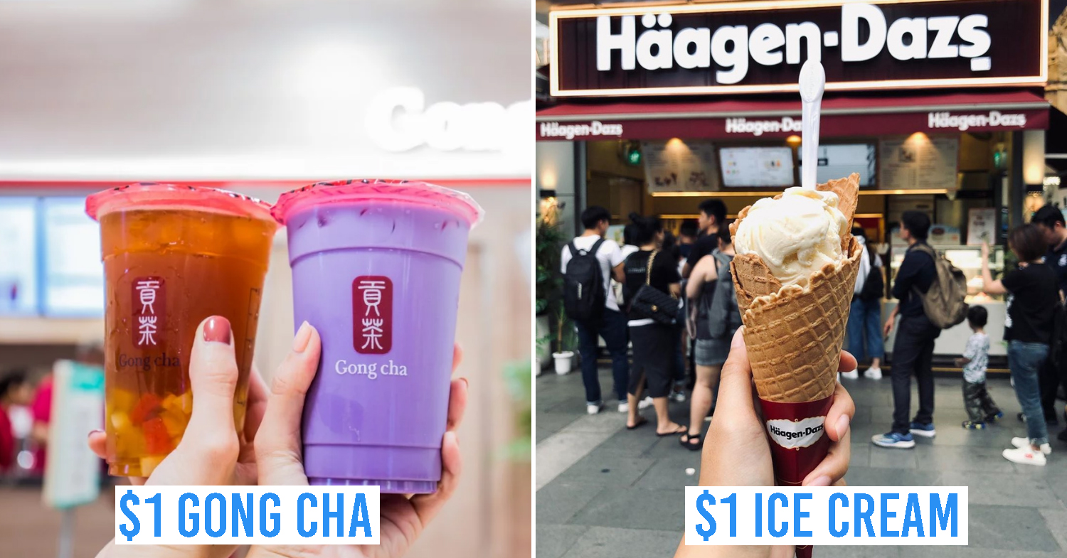 safra mt faber open house - collage of gong cha and ice cream