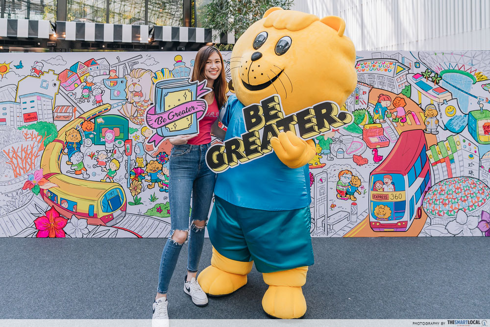 Singa Lion Pop Up InstaKindness Singapore Kindness Movement Raffles City Mascot