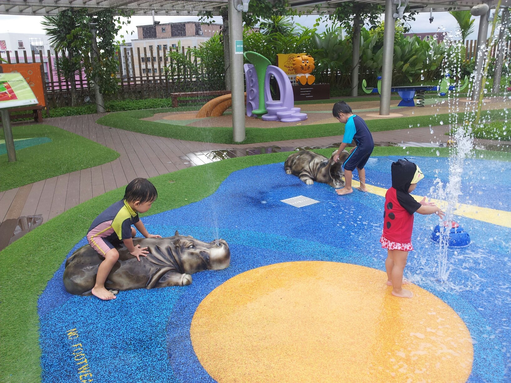 free playgrounds in mall - tampines 1 hippo structure