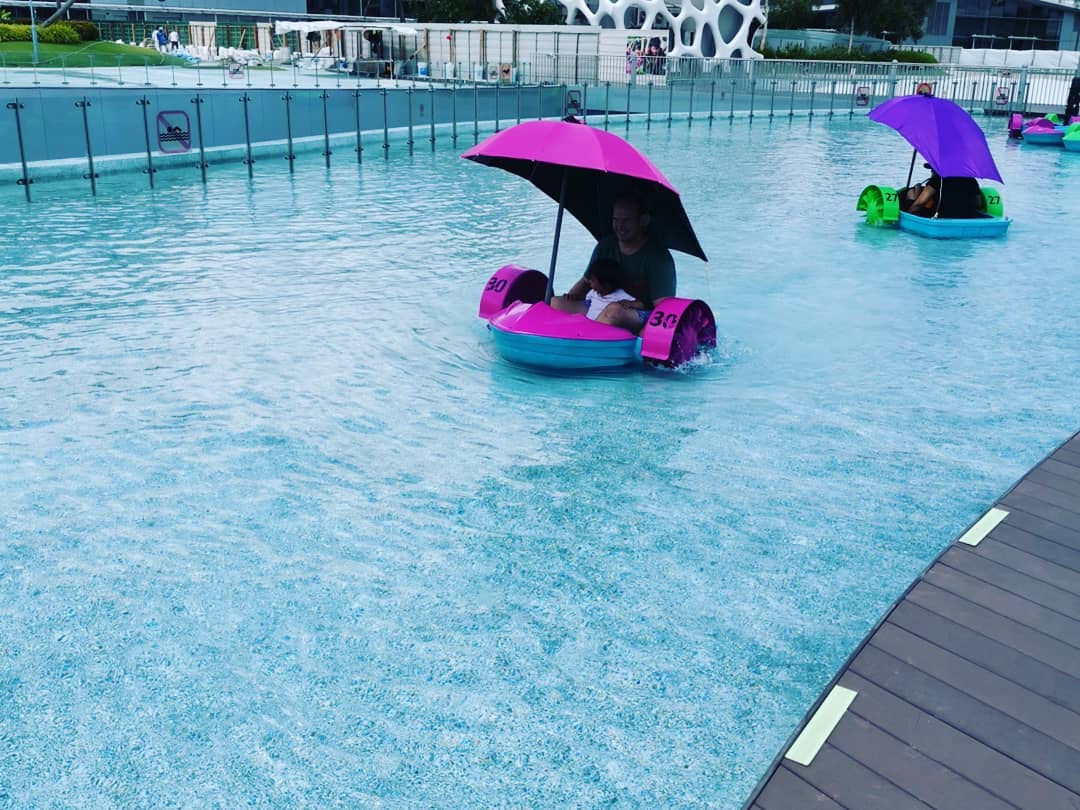 free playgrounds in mall - vivocity skypark happy paddle boats