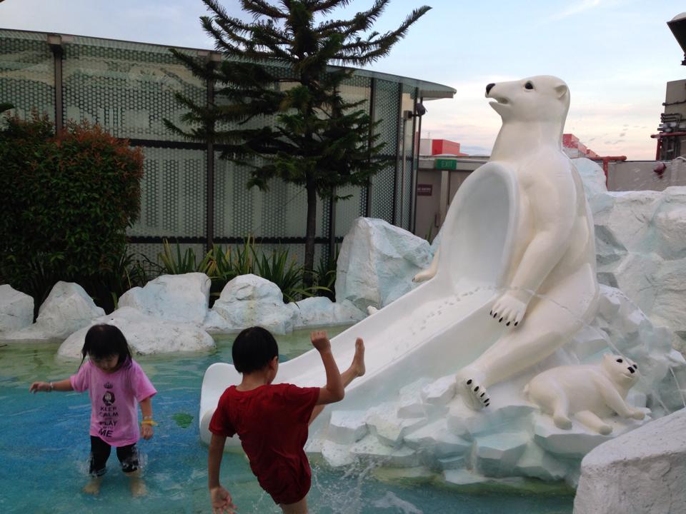 free playgrounds in mall - tampines 1 polar bear water slide