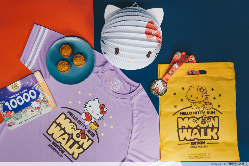 Hello Kitty Run 2019 - flatlay of items in goodie bag