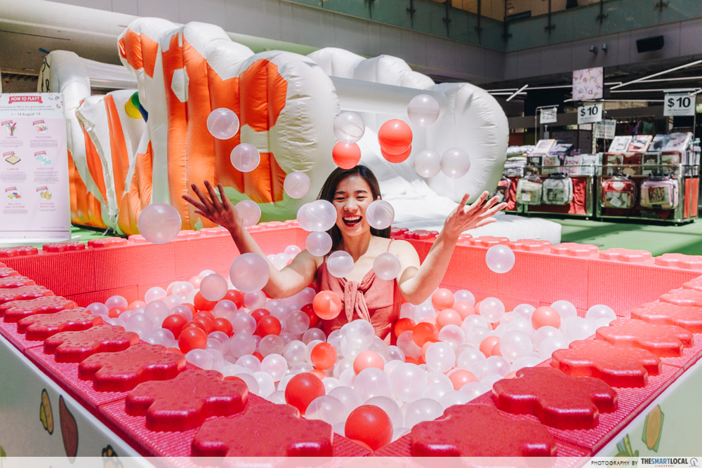 KINEX Mall Is Going Local With Ang Ku Kueh Workshops & A Dragon Playground Bouncy Castle ball pit