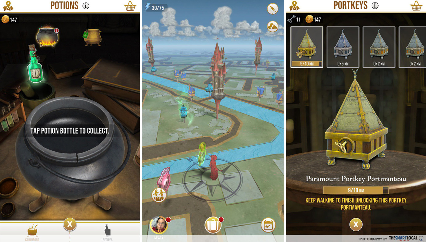New Mobile Games - screenshots of Harry Potter Wizards Unite gameplay