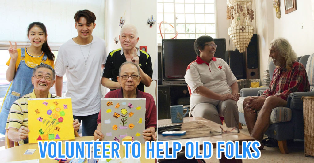 volunteer with elderly - collage of HCA Hospice Care and Red Cross