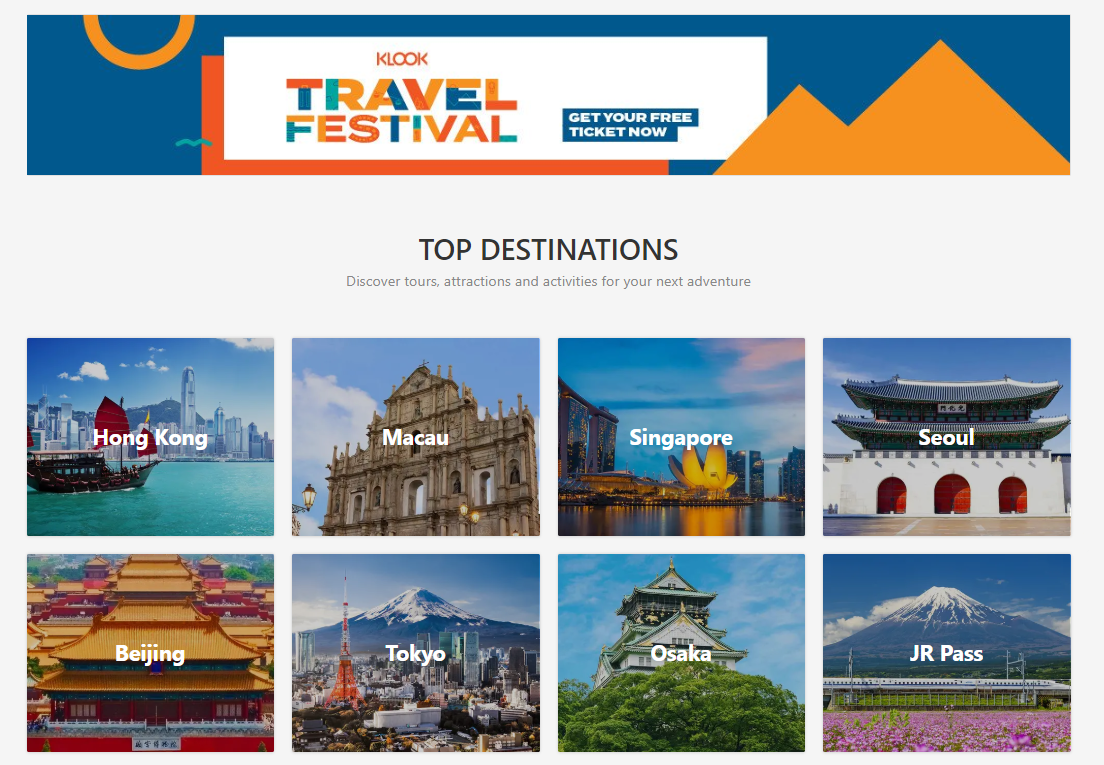 Klook Travel Festival 2019 Singapore Cities