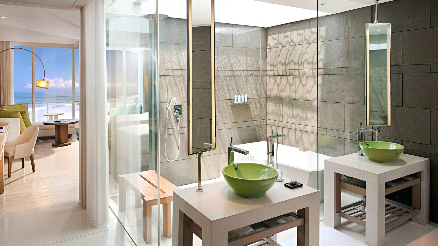 bali luxury hotels - w hotel seminyak bathroom