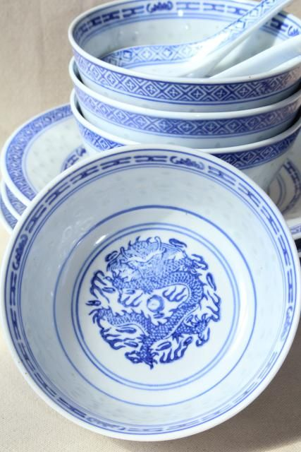 Nostalgic items blue dragon porcelain bowl 