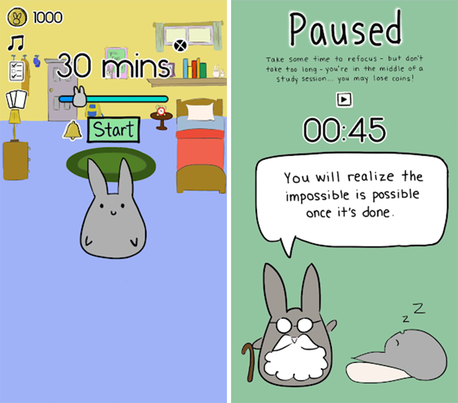 free productivity apps - study bunny