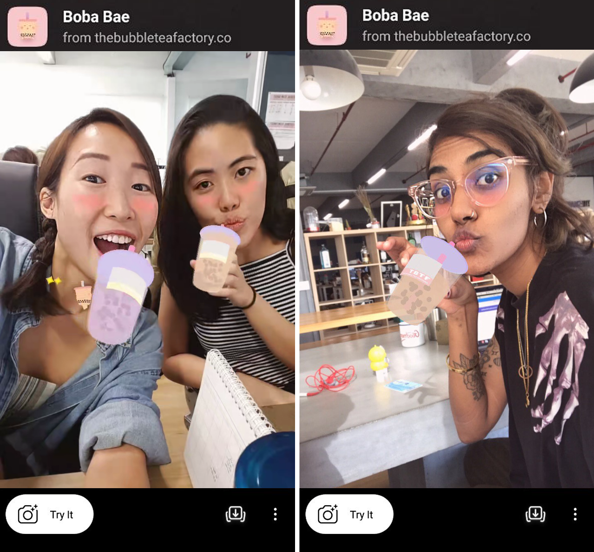 The Bubble Tea Factory Singapore Boba Bae Instagram Story Filter
