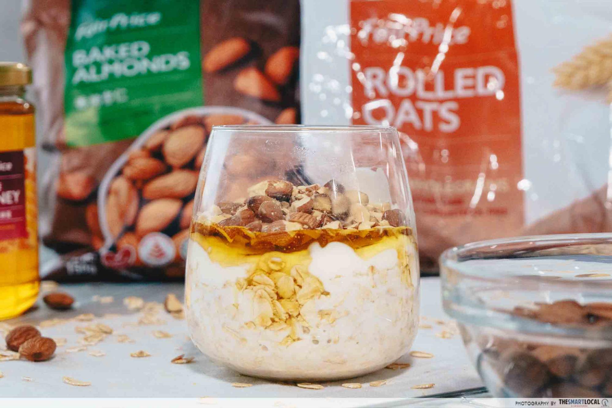 FairPrice rolled oats overnight oats 
