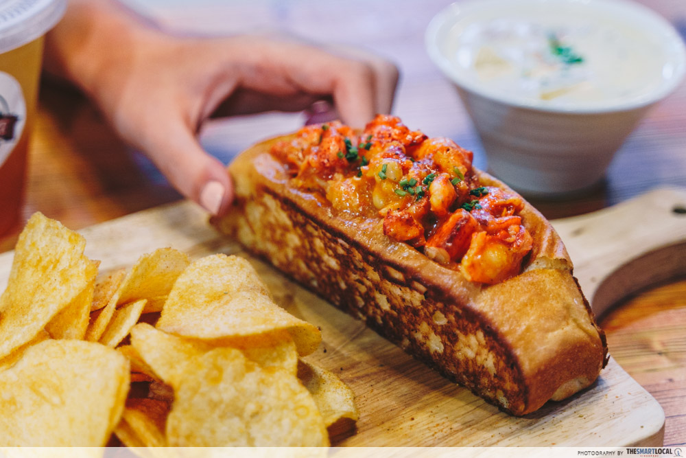 Seattle Pike Chowder Spicy Lobster Roll