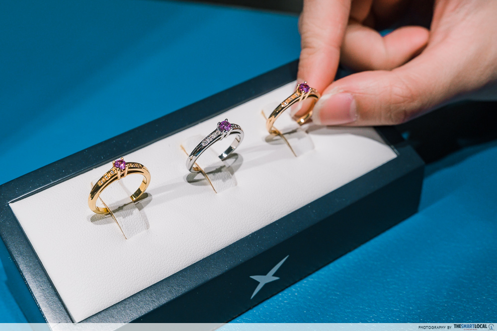 mauboussin sale - bonjour les amoureux ring collection featuring pink sapphire gem