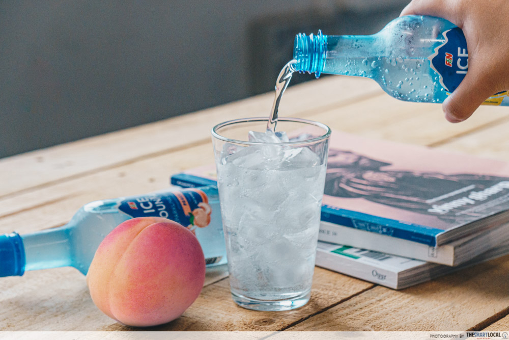 Ice Mountain Sparkling Water Peach Flavour No Sugar Added