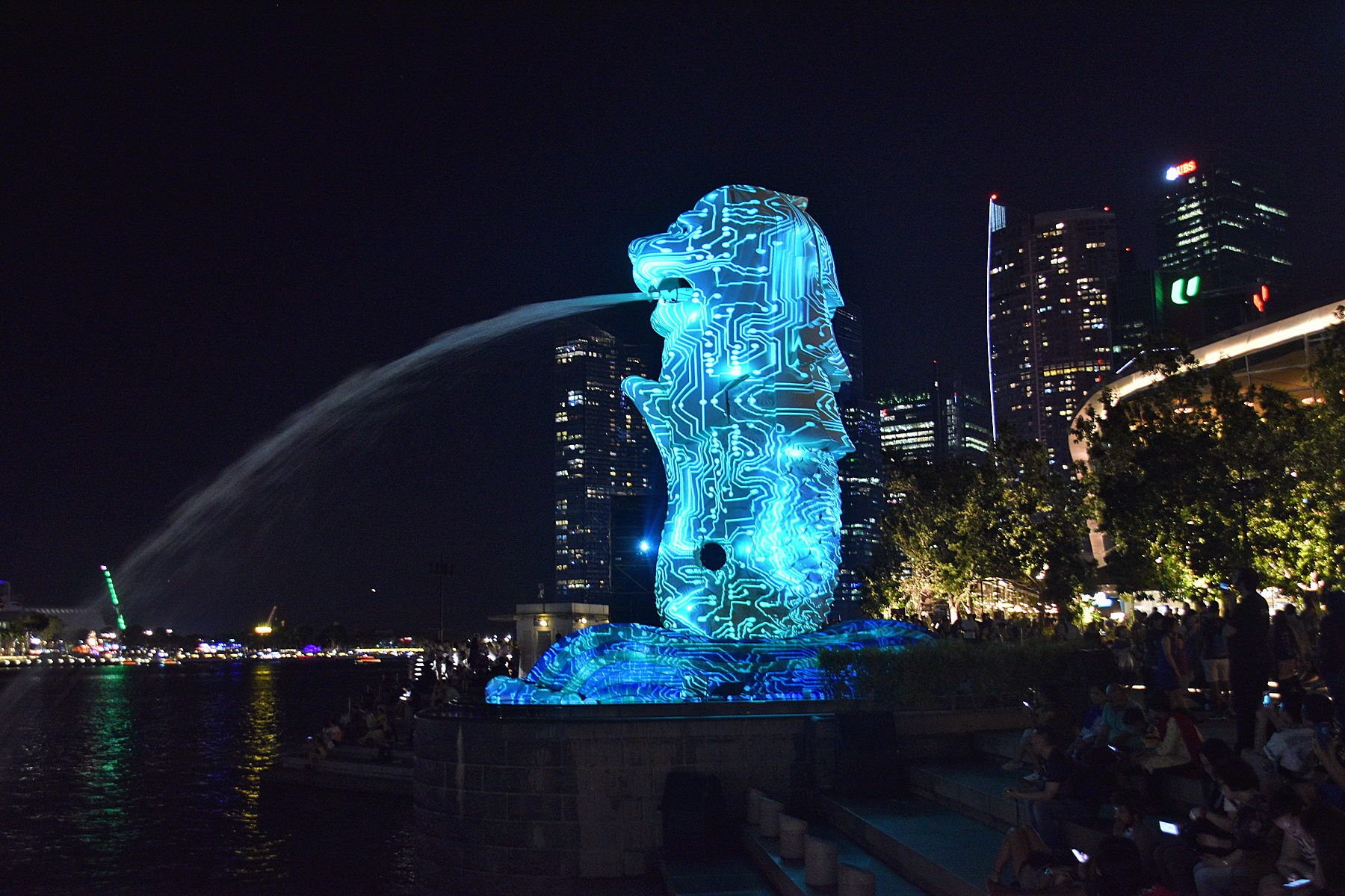 best fireworks viewing spots in singapore - merlion park