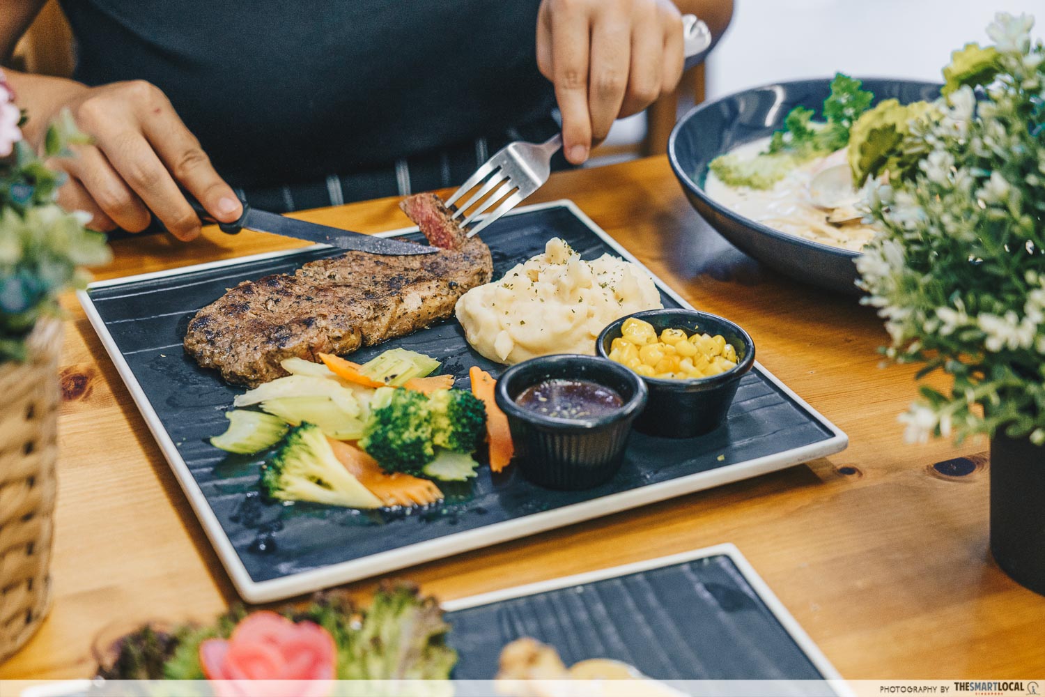 halal cafes north singapore steak