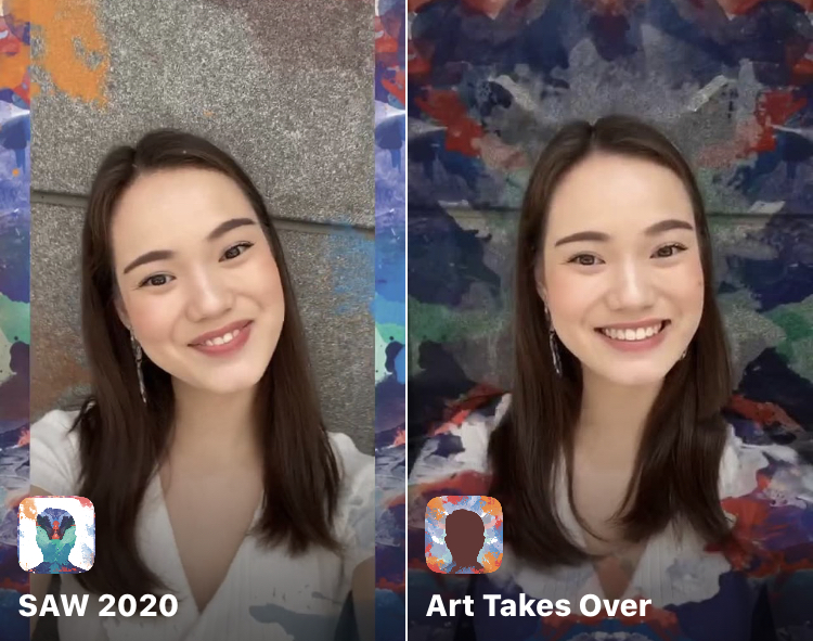 singapore art week 2020 - arttakesover instagram filter