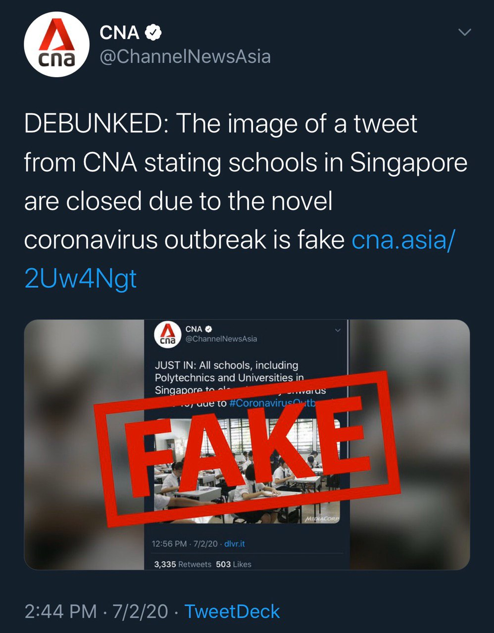 fake school closure news