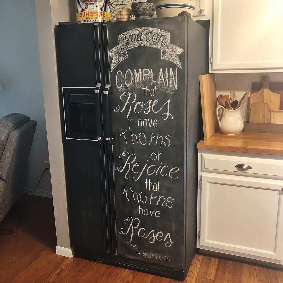 chalkboard fridge 