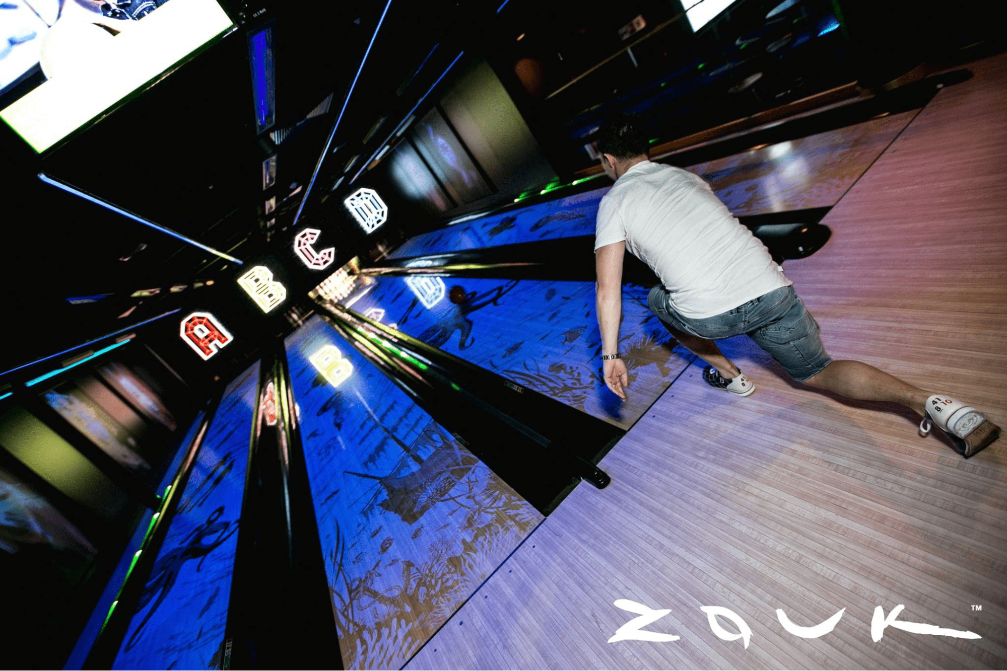 Neon bowling at Zouk at Sea