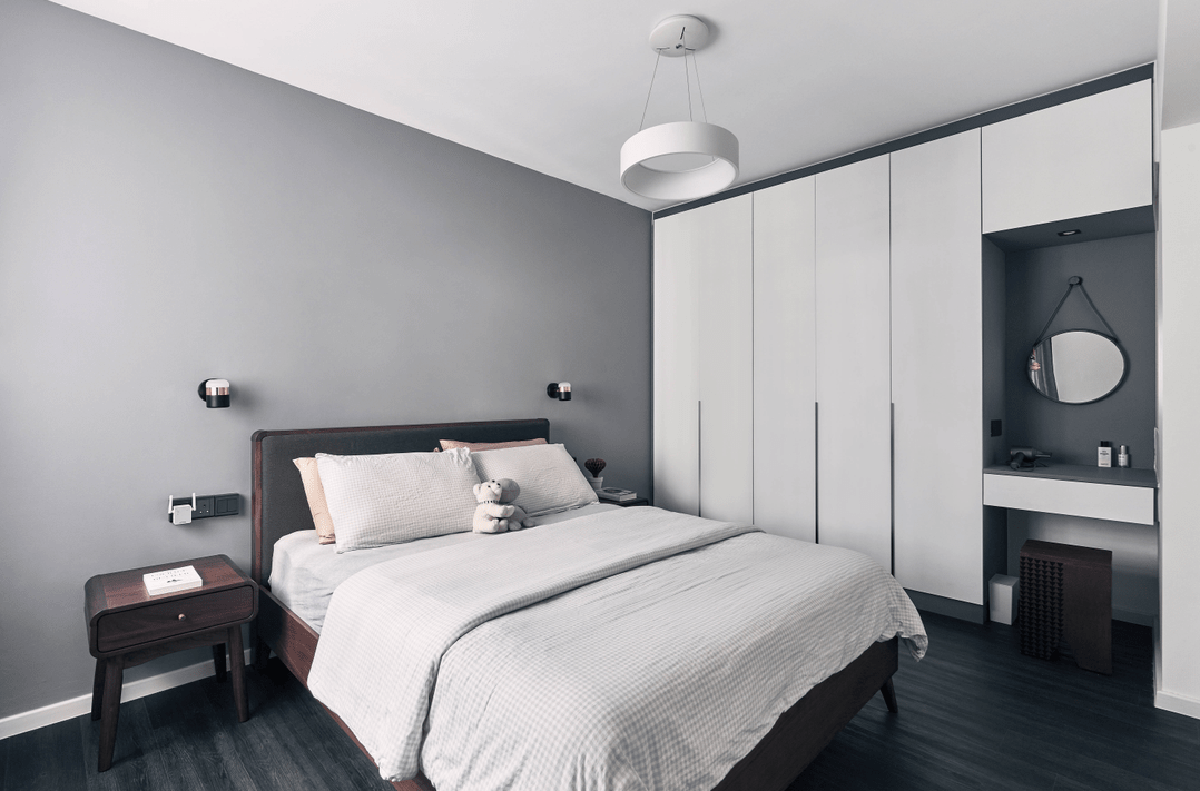 Monochrome bedroom