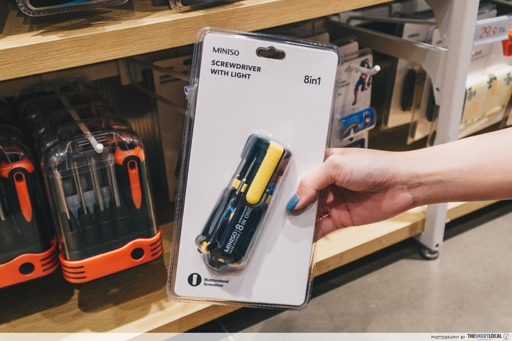 Miniso Singapore screwdriver with light