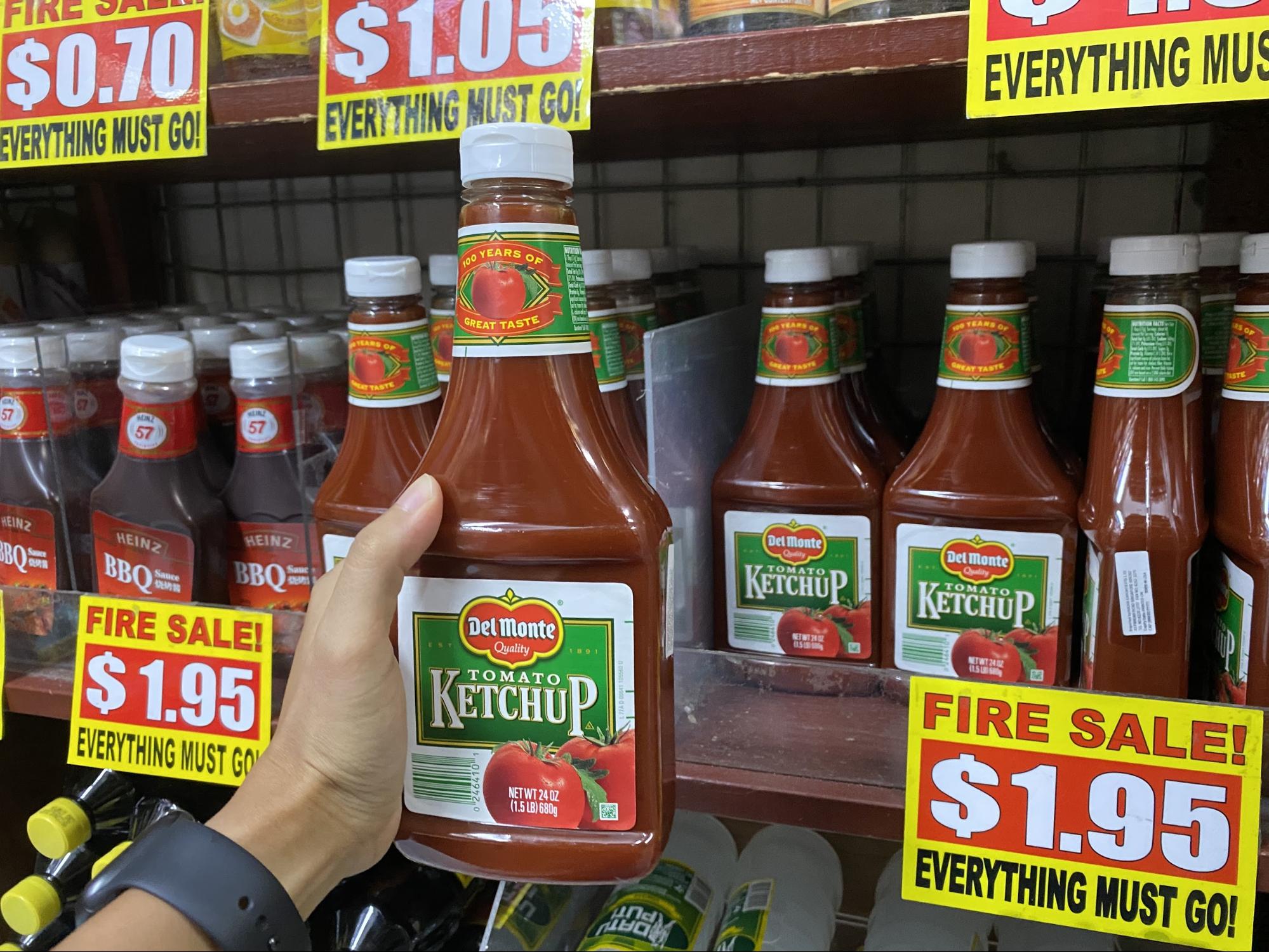 Del Monte ketchup at the value dollar store in Singapore