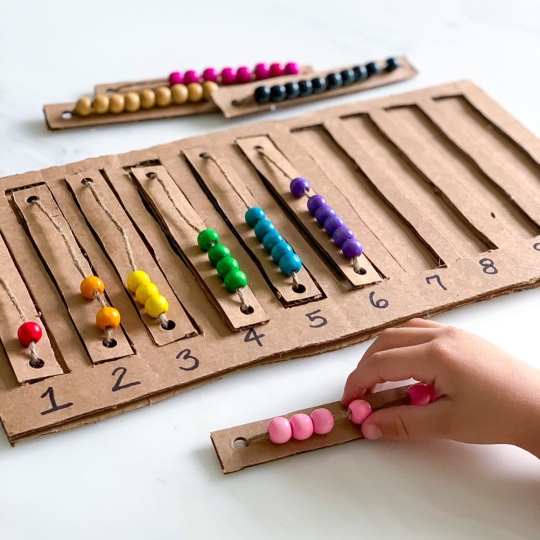 DIY counting bead puzzle