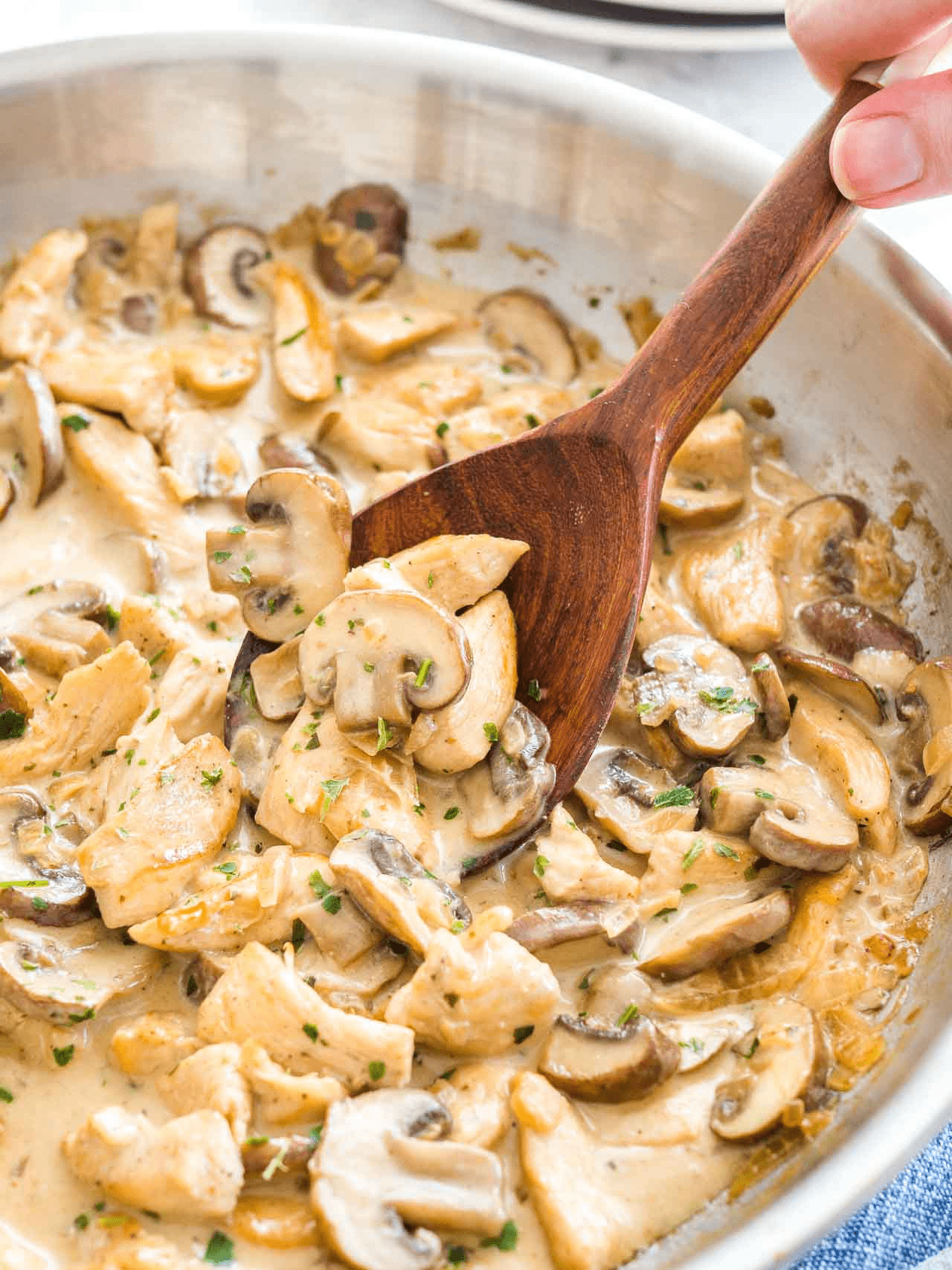 Easy, Low cost meals: chicken and mushroom pasta