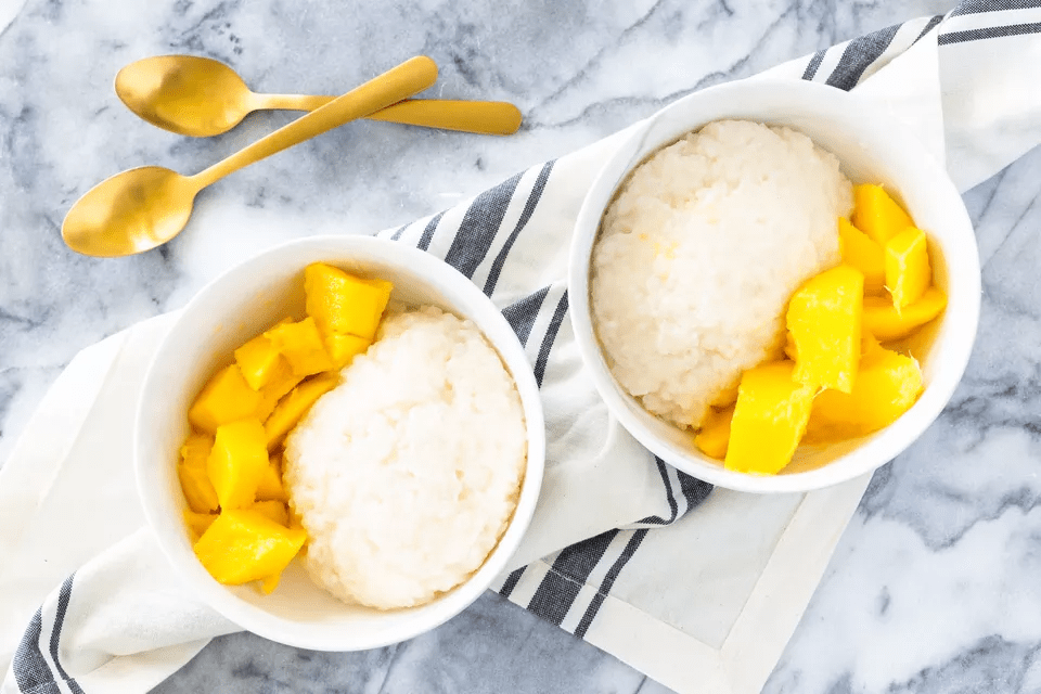 Easy, low cost meals: mango sticky rice