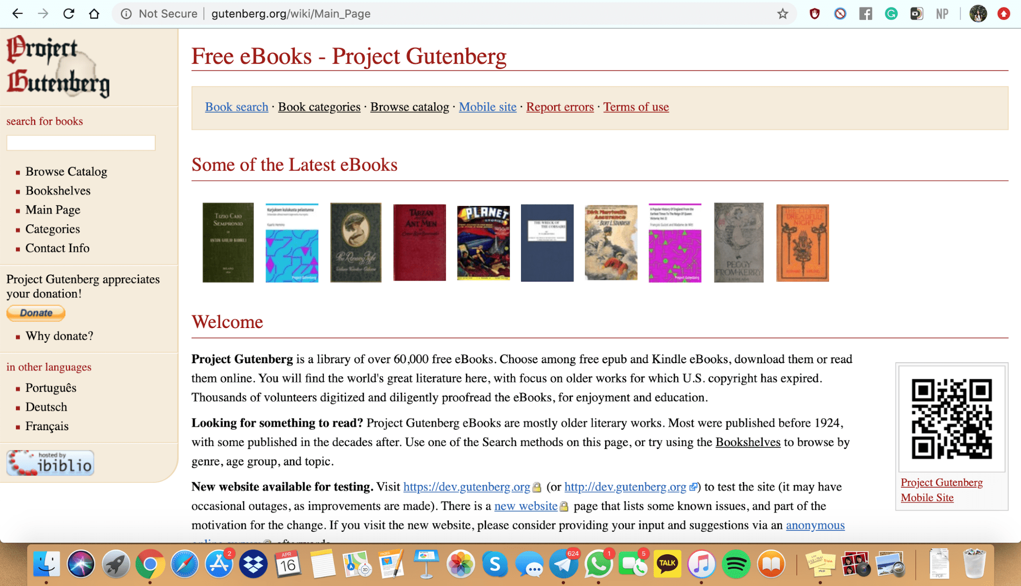 Free online books: Project Gutenberg